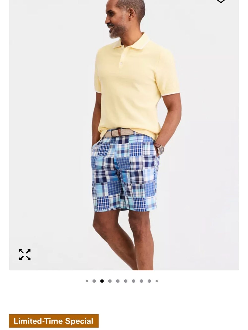 Men’s regular fit plaid club room shorts 38” waist new